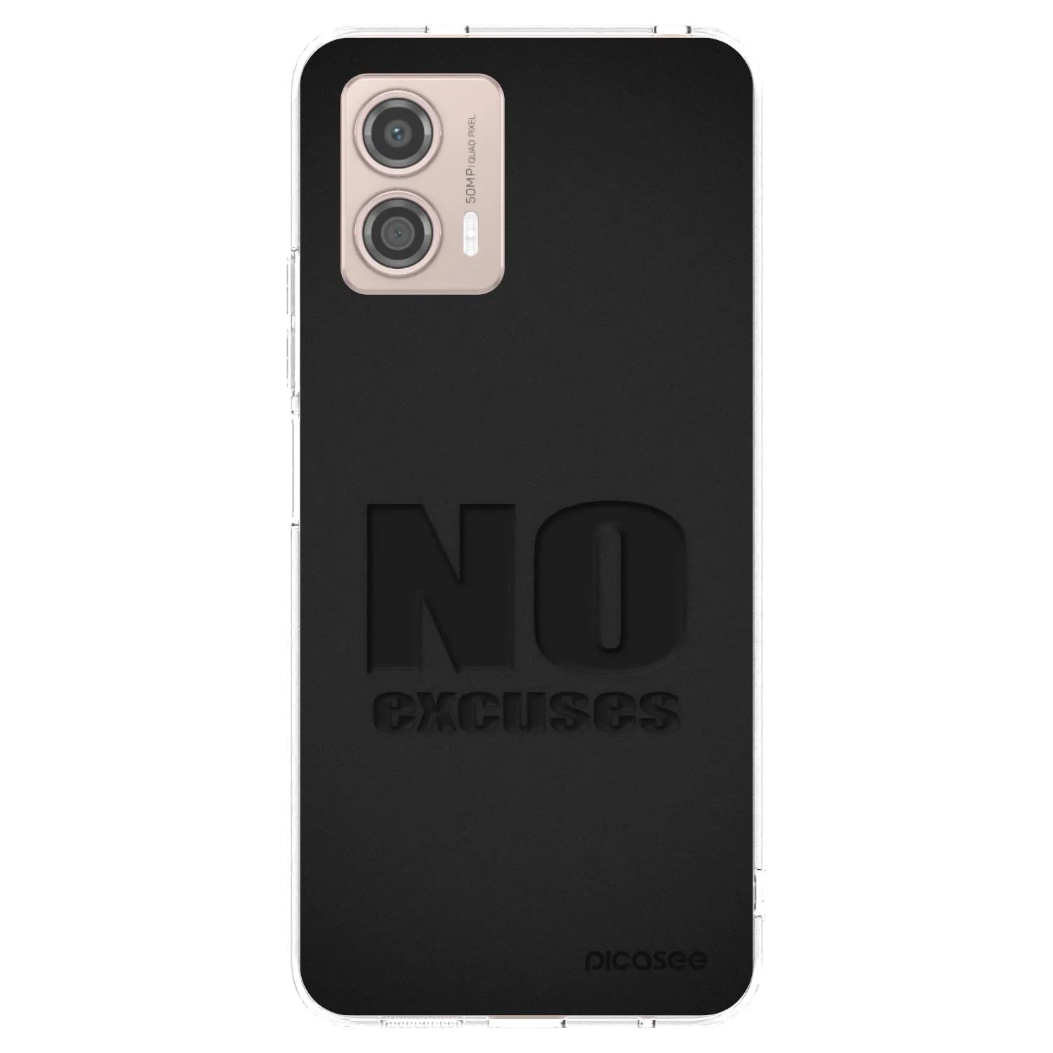 Picasee Motorola Moto G53 5G Hülle - Transparentes Silikon - No Excuses