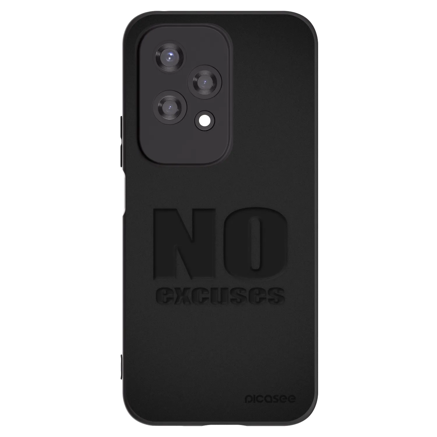Picasee Honor 200 Lite Hülle - Schwarzes Silikon - No Excuses