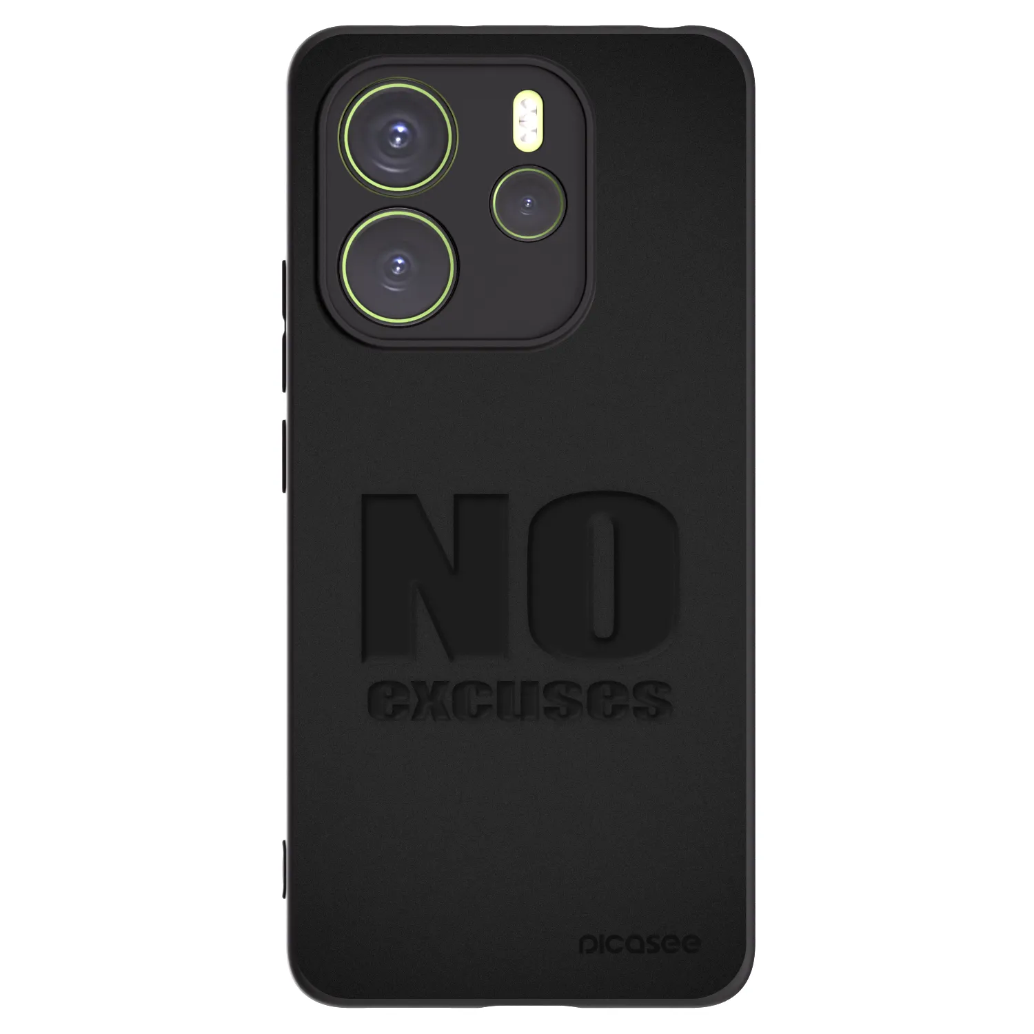 Picasee Xiaomi Redmi Note 14 4G Hülle - Schwarzes Silikon - No Excuses