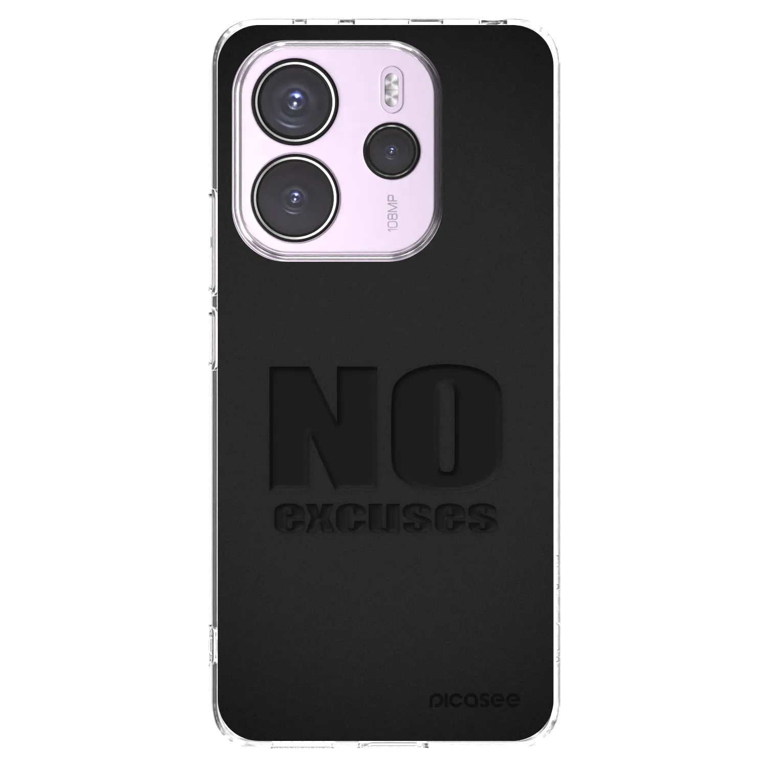 Picasee Xiaomi Redmi Note 14 4G Hülle - Transparentes Silikon - No Excuses