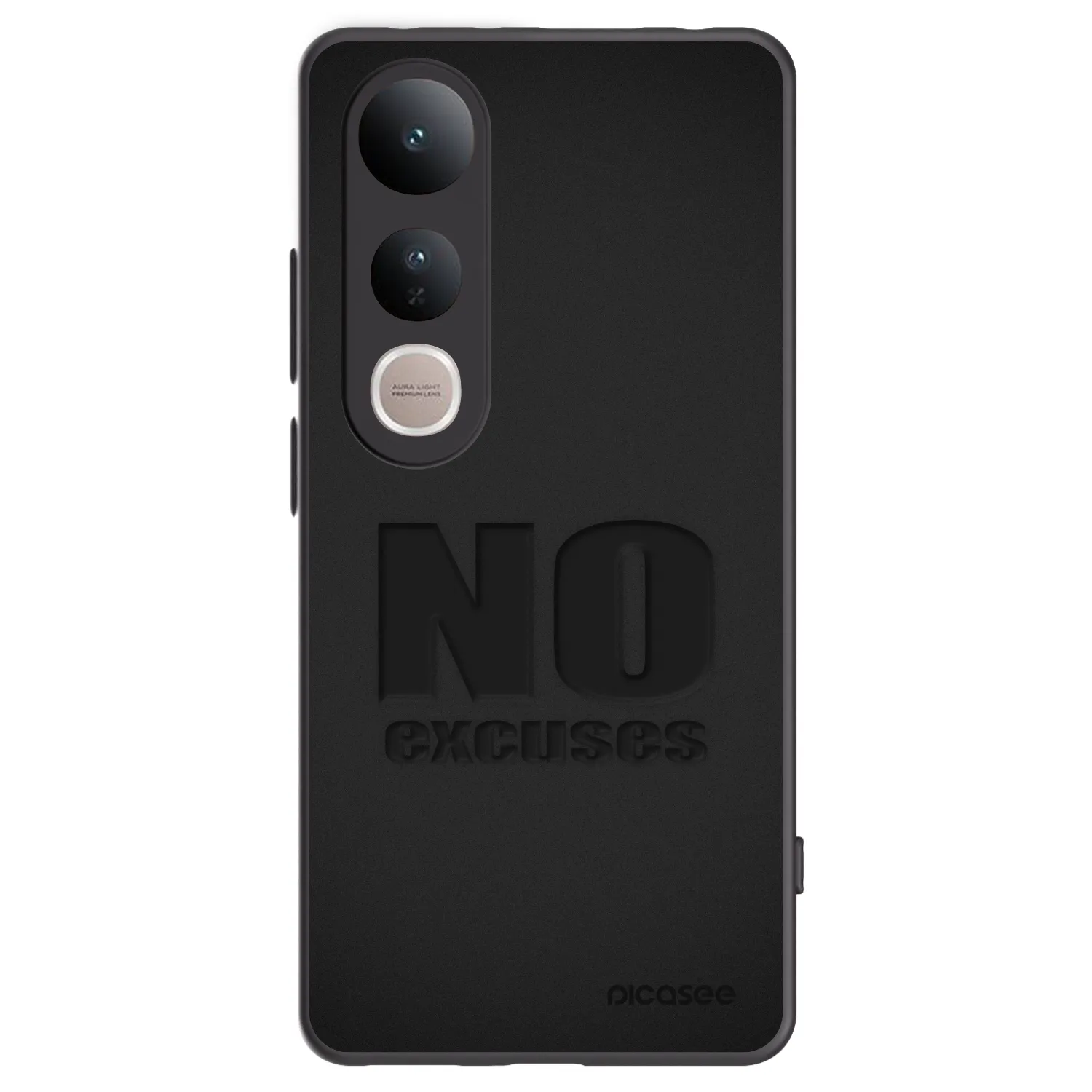 Picasee Vivo V50 Lite 5G Hülle - Schwarzes Silikon - No Excuses