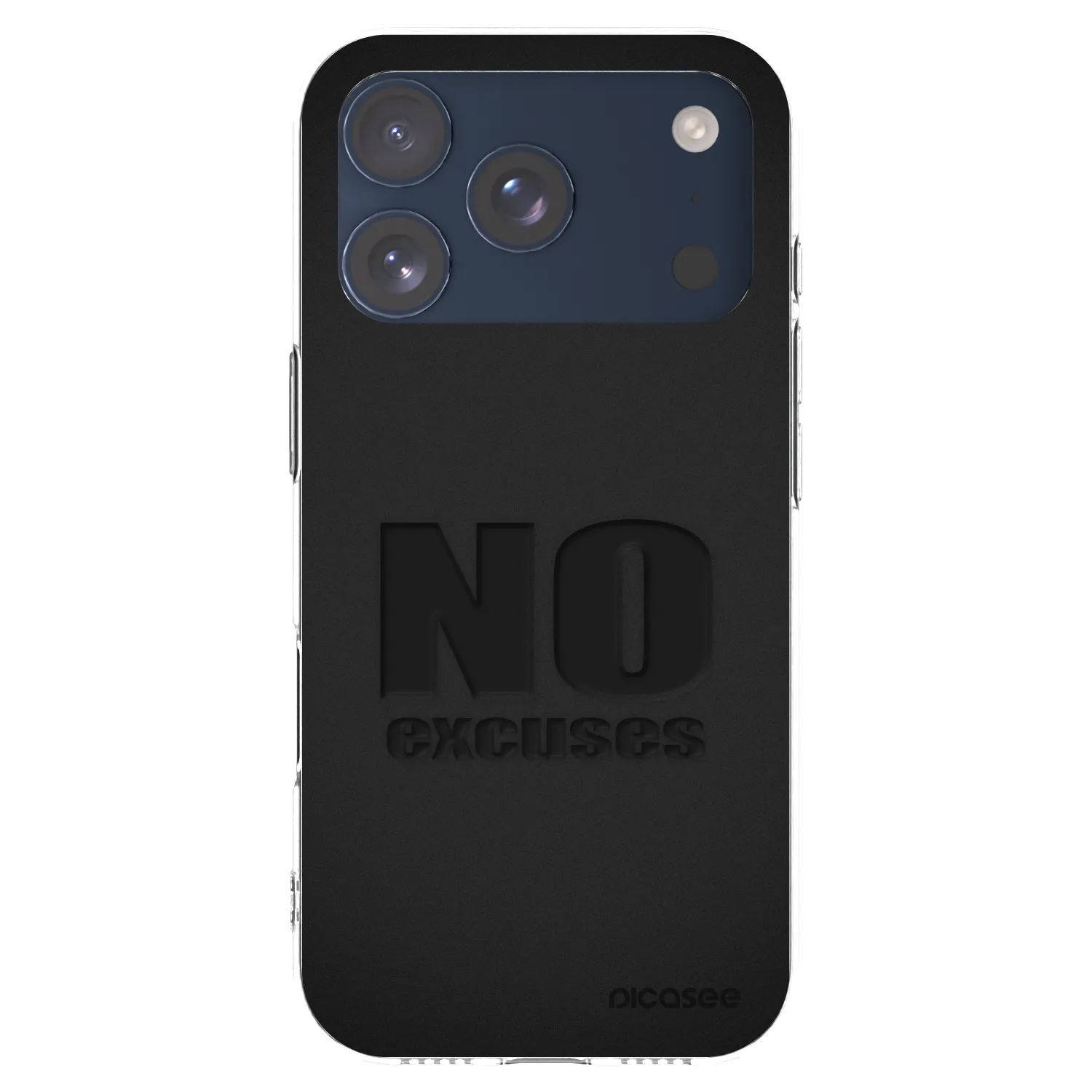 Picasee Apple iPhone 17 Pro Hülle - Transparentes Silikon - No Excuses
