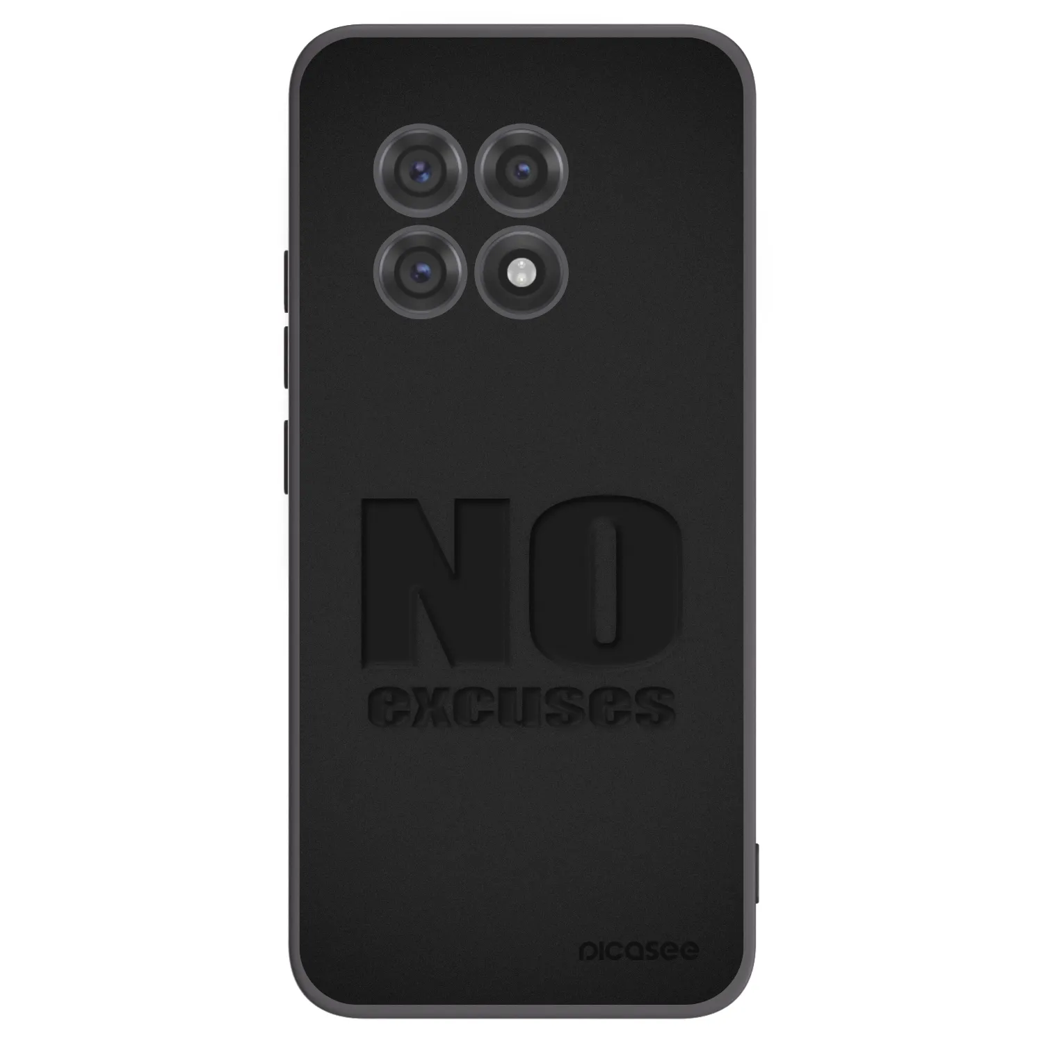 Picasee OnePlus 13R 5G Hülle - Schwarzes Silikon - No Excuses