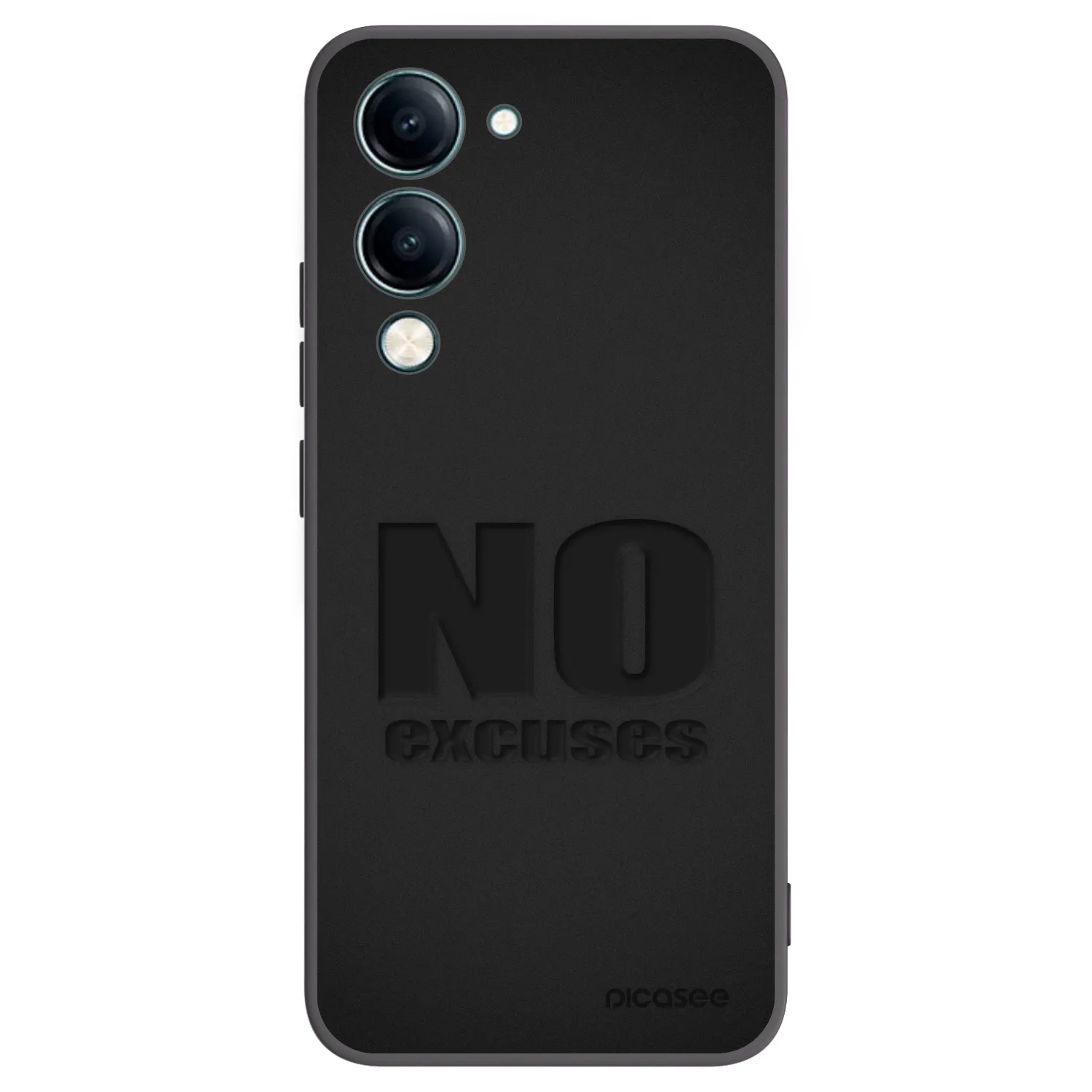 Picasee Vivo Y29s 5G Hülle - Schwarzes Silikon - No Excuses