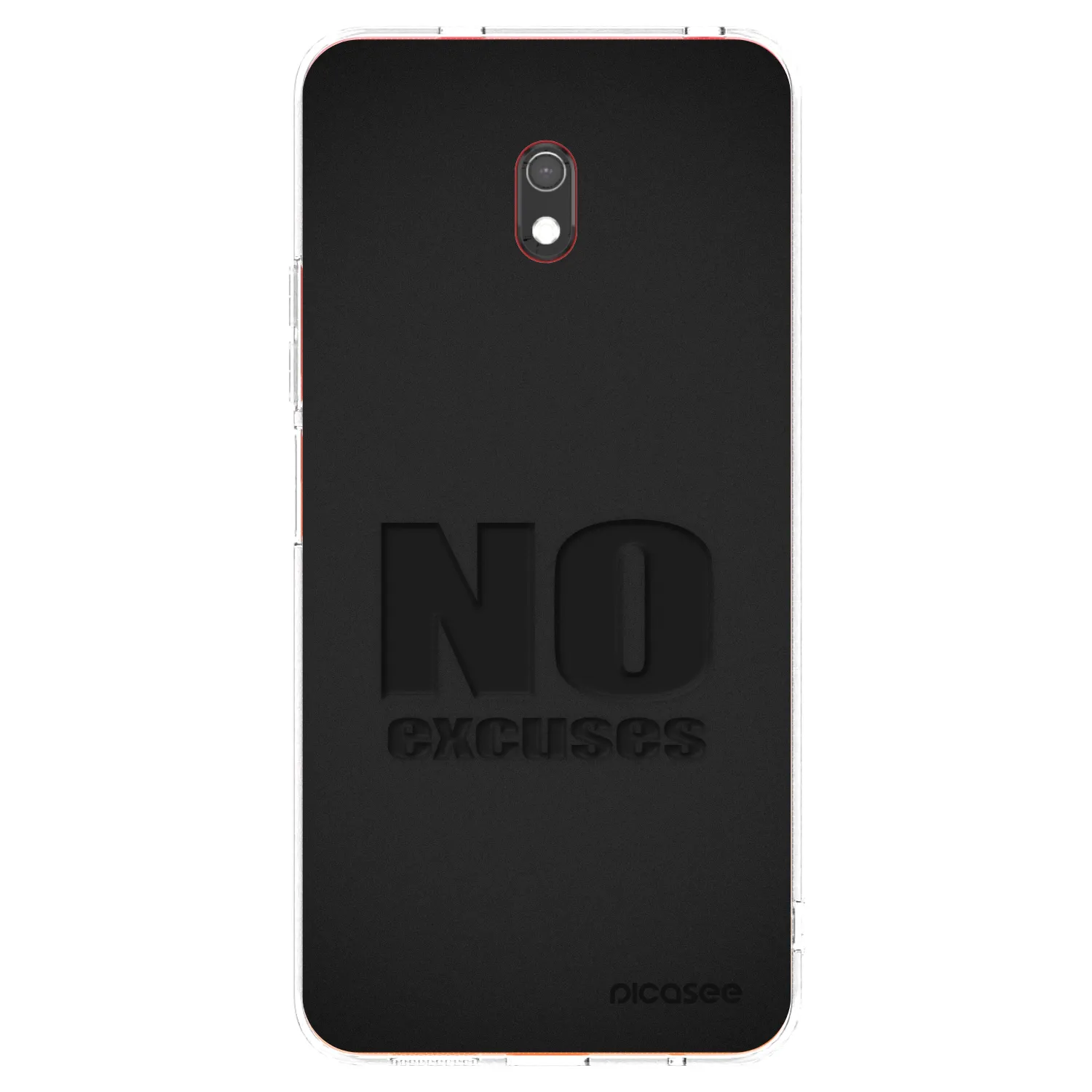 Picasee Xiaomi Redmi 8A Hülle - Transparentes Silikon - No Excuses
