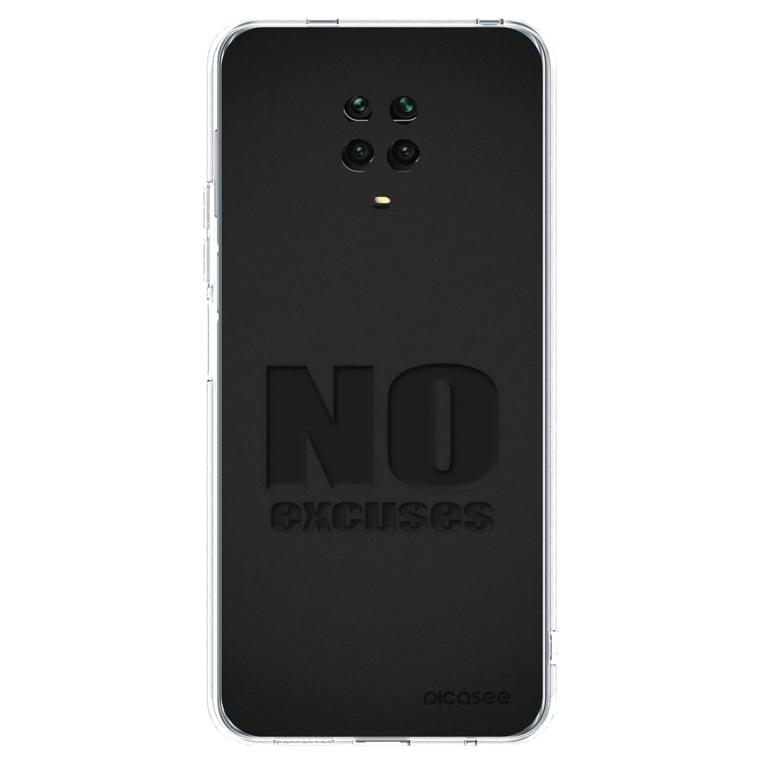Picasee Xiaomi Redmi Note 9 Pro Hülle - Transparentes Silikon - No Excuses