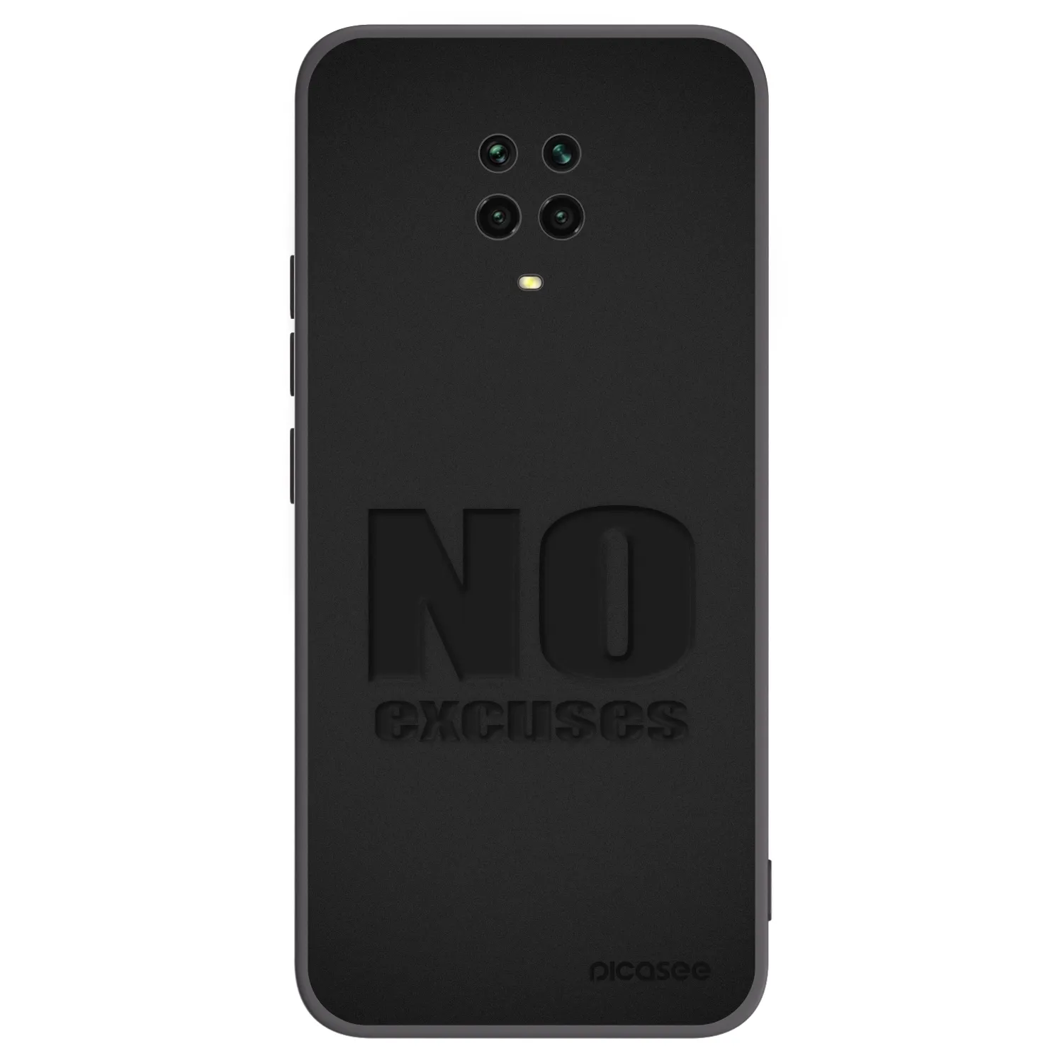 Picasee Xiaomi Redmi Note 9 Pro Hülle - Schwarzes Silikon - No Excuses