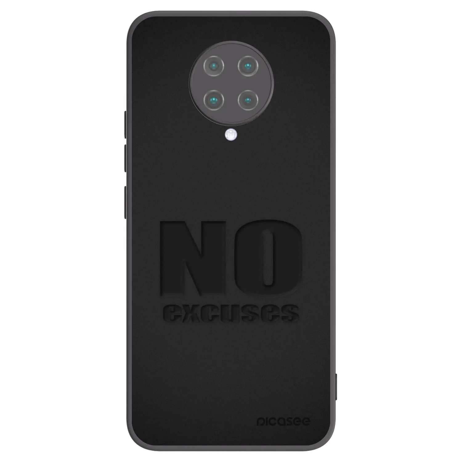 Picasee Xiaomi Poco F2 Pro Hülle - Schwarzes Silikon - No Excuses
