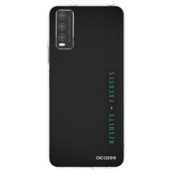 Picasee Vivo Y20s Hülle - Transparentes Silikon - Results x Excuses