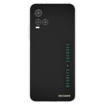 Picasee Vivo Y33s Hülle - Transparentes Silikon - Results x Excuses