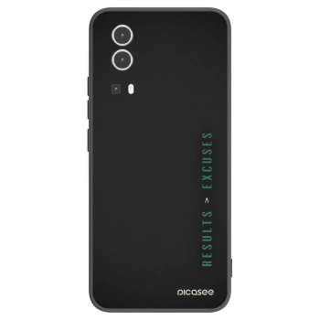 Picasee Vivo Y72 5G Hülle - Schwarzes Silikon - Results x Excuses