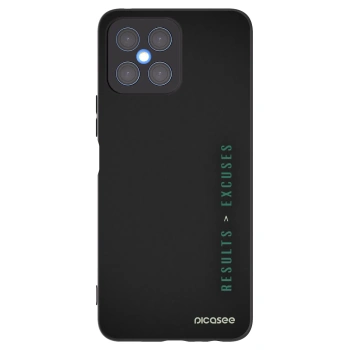 Picasee Honor X8 4G Hülle - Schwarzes Silikon - Results x Excuses