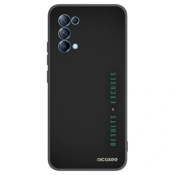Picasee OPPO A16s Hülle - Schwarzes Silikon - Results x Excuses