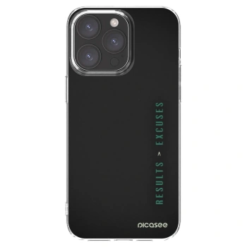 Picasee Apple iPhone 15 Pro Max Hülle - Transparentes Silikon - Results x Excuses