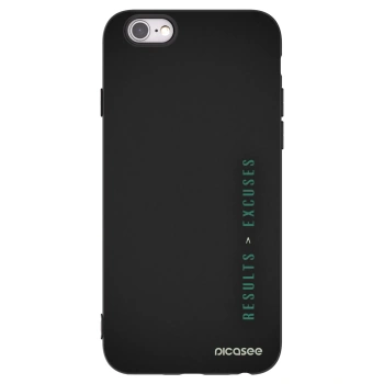 Picasee Apple iPhone 6/6S Hülle - Schwarzes Silikon - Results x Excuses