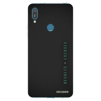 Picasee Huawei Y7 2019 Hülle - Transparentes Silikon - Results x Excuses