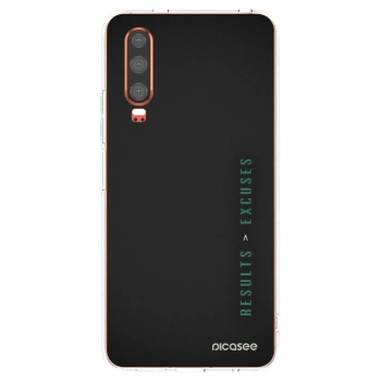 Picasee Huawei P30 Hülle - Transparentes Silikon - Results x Excuses