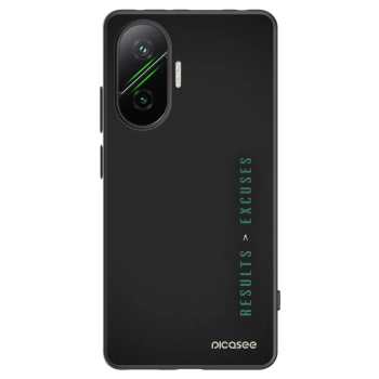 Picasee Xiaomi Poco F7 Pro 5G Hülle - Schwarzes Silikon - Results x Excuses