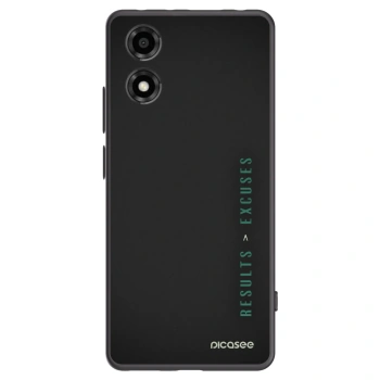 Picasee Motorola Moto E14 Hülle - Schwarzes Silikon - Results x Excuses
