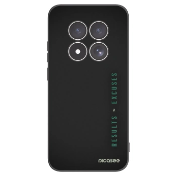 Picasee Xiaomi Redmi Note 15 Pro 5G Hülle - Schwarzes Silikon - Results x Excuses