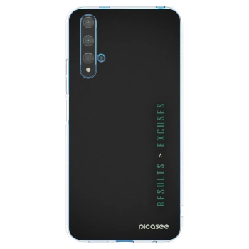Picasee Huawei Nova 5T Hülle - Transparentes Silikon - Results x Excuses