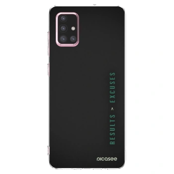 Picasee Samsung Galaxy A71 A715F Hülle - Transparentes Silikon - Results x Excuses