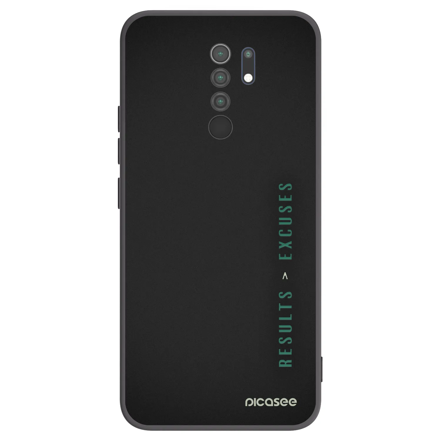 Picasee Xiaomi Redmi 9 Hülle - Schwarzes Silikon - Results x Excuses