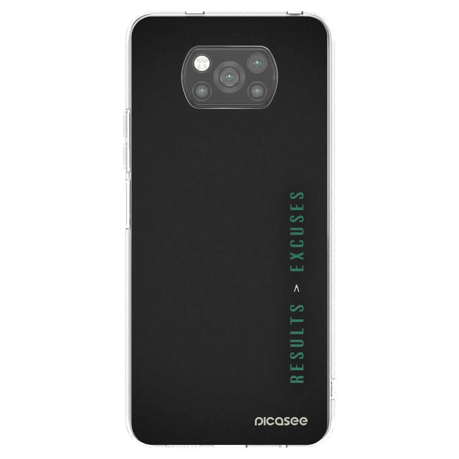 Picasee Xiaomi Poco X3 Hülle - Schwarzes Silikon - Results x Excuses