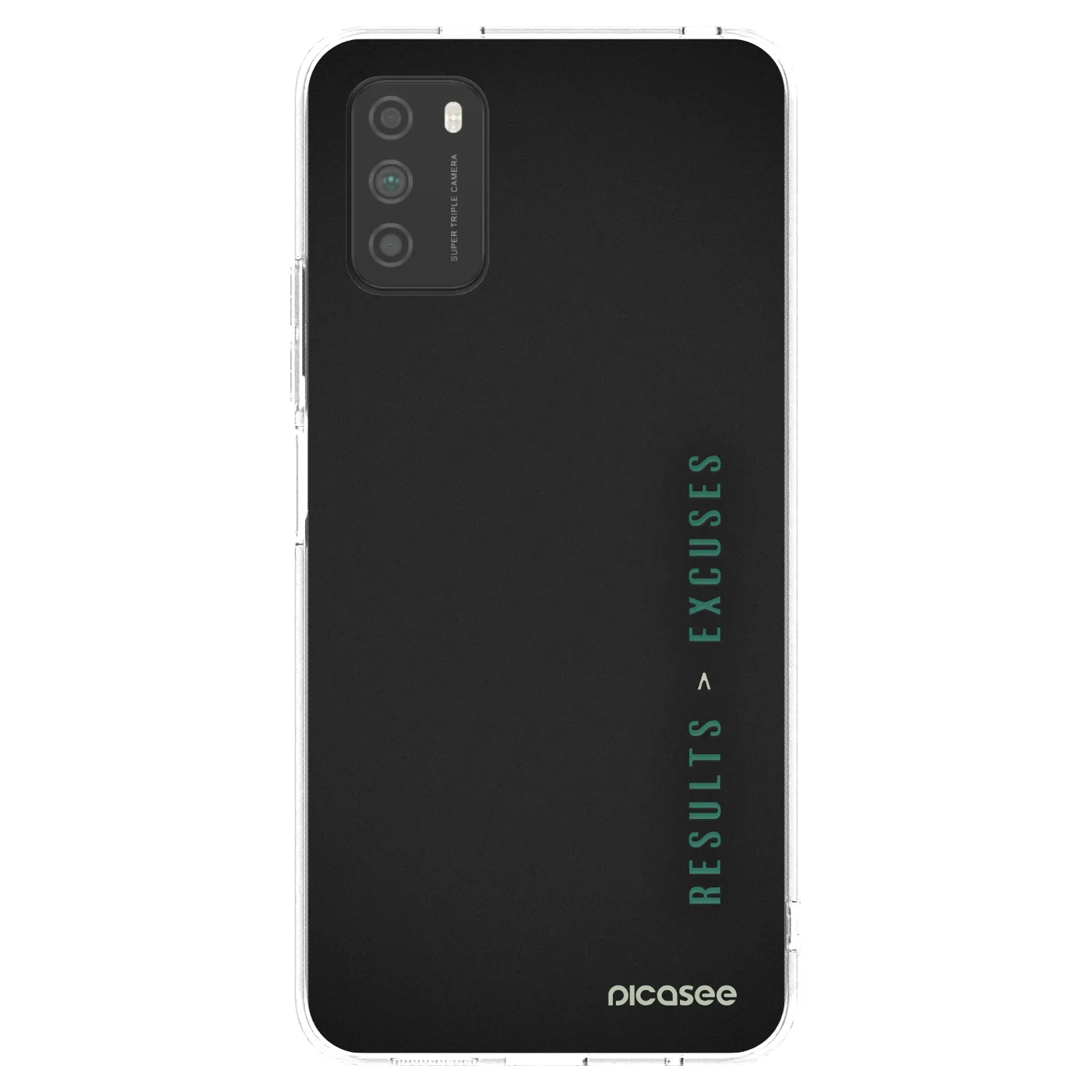 Picasee Xiaomi Poco M3 Hülle - Transparentes Silikon - Results x Excuses