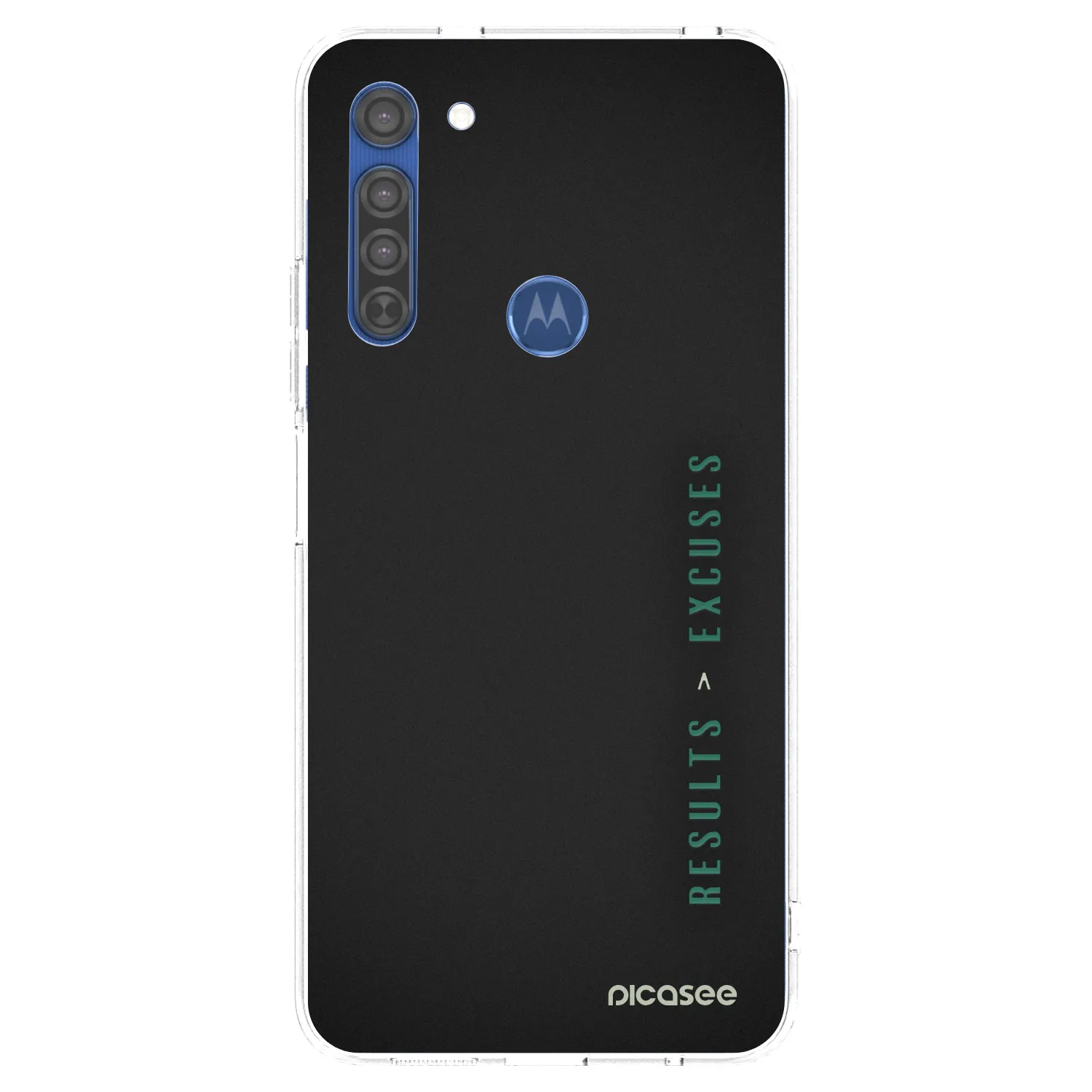 Picasee Motorola Moto G8 Hülle - Transparentes Silikon - Results x Excuses