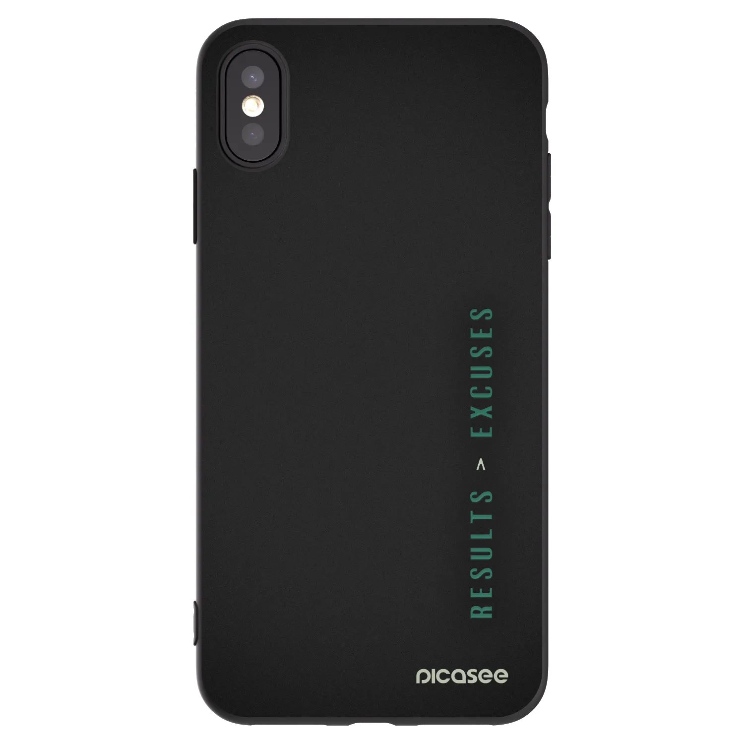 Picasee Apple iPhone XS Max Hülle - Schwarzes Silikon - Results x Excuses