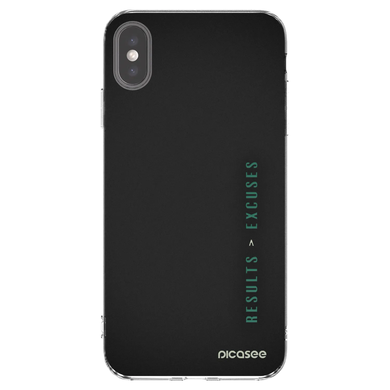 Picasee Apple iPhone XS Max Hülle - Transparentes Silikon - Results x Excuses