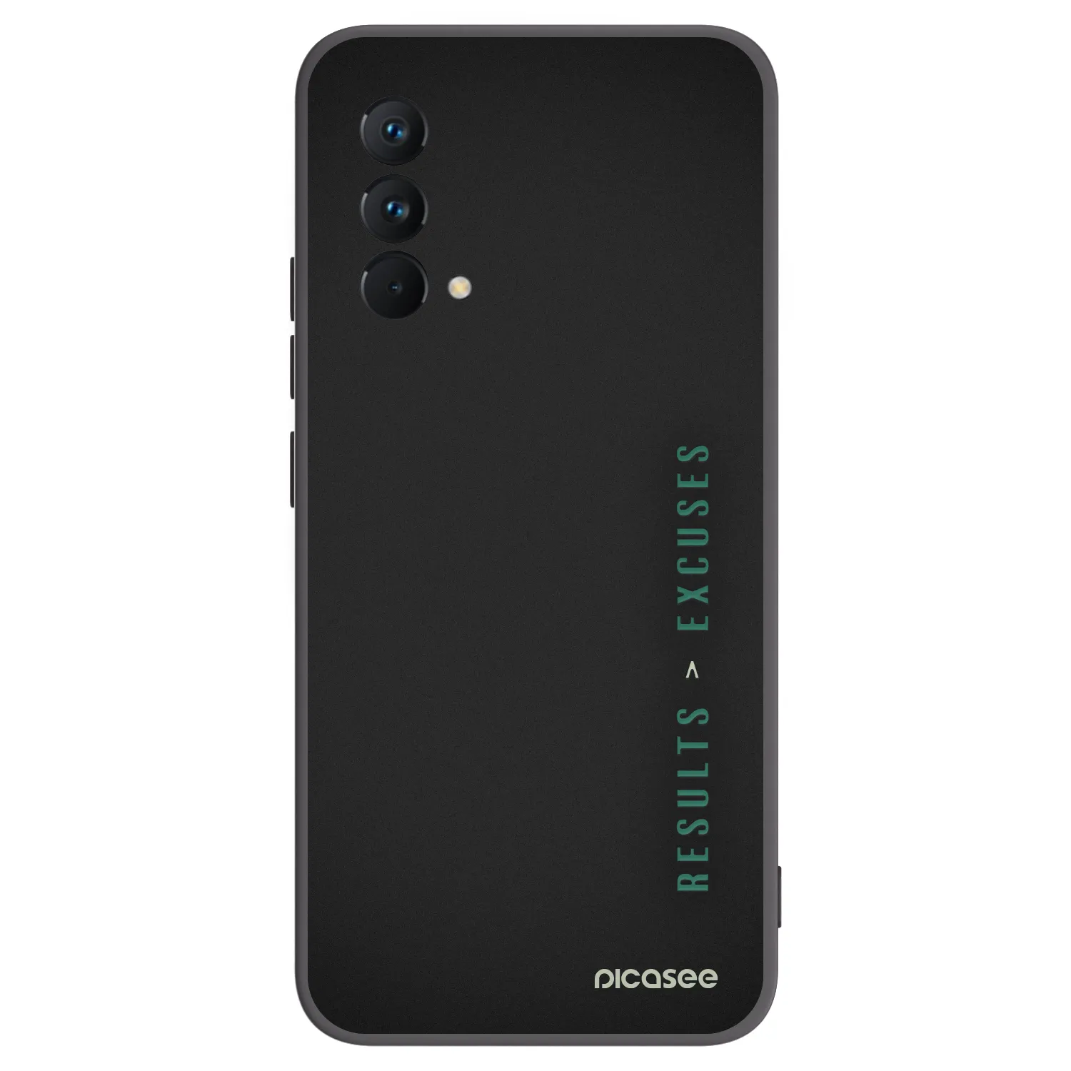 Picasee Realme GT Master Edition 5G Hülle - Schwarzes Silikon - Results x Excuses