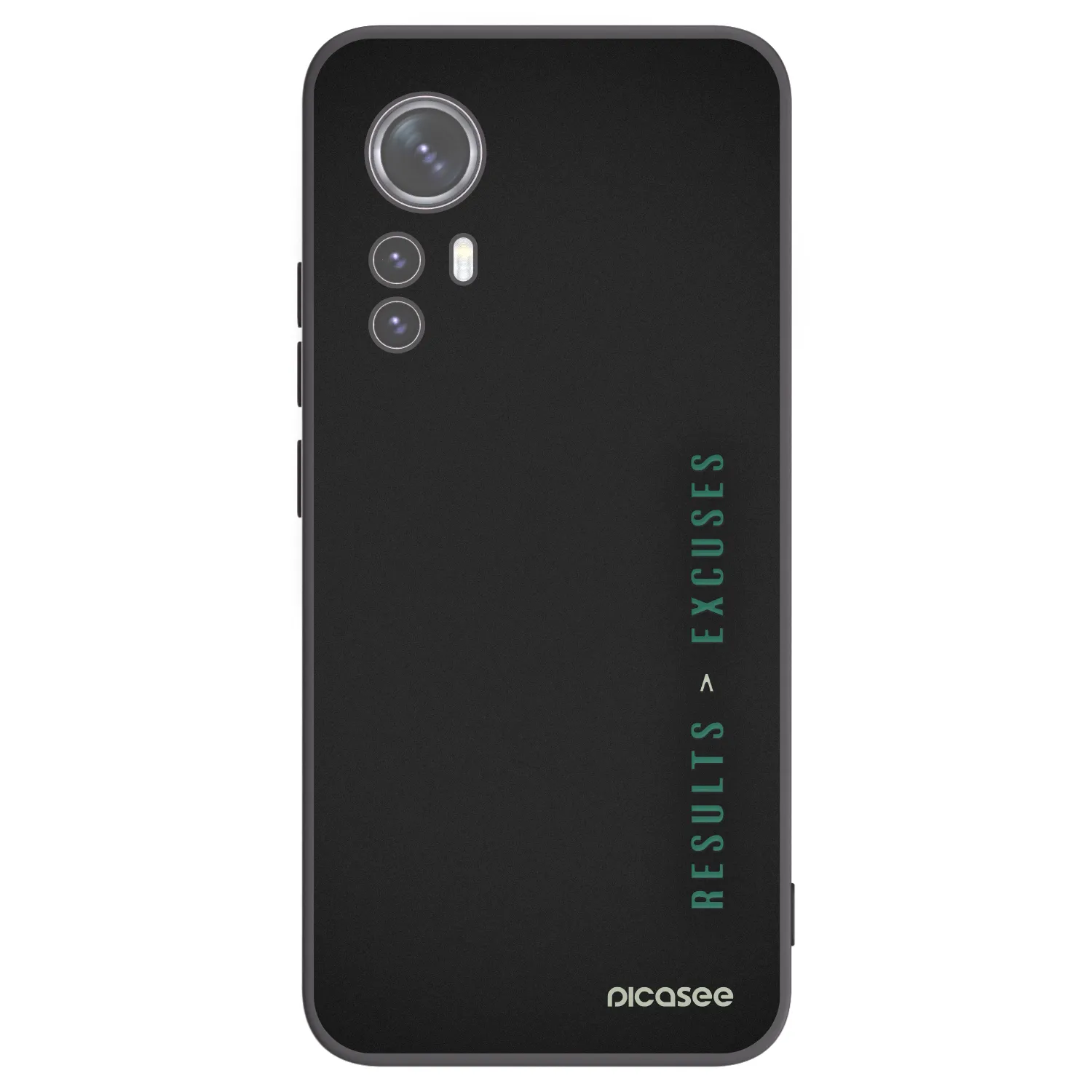 Picasee Xiaomi 12 Hülle - Schwarzes Silikon - Results x Excuses