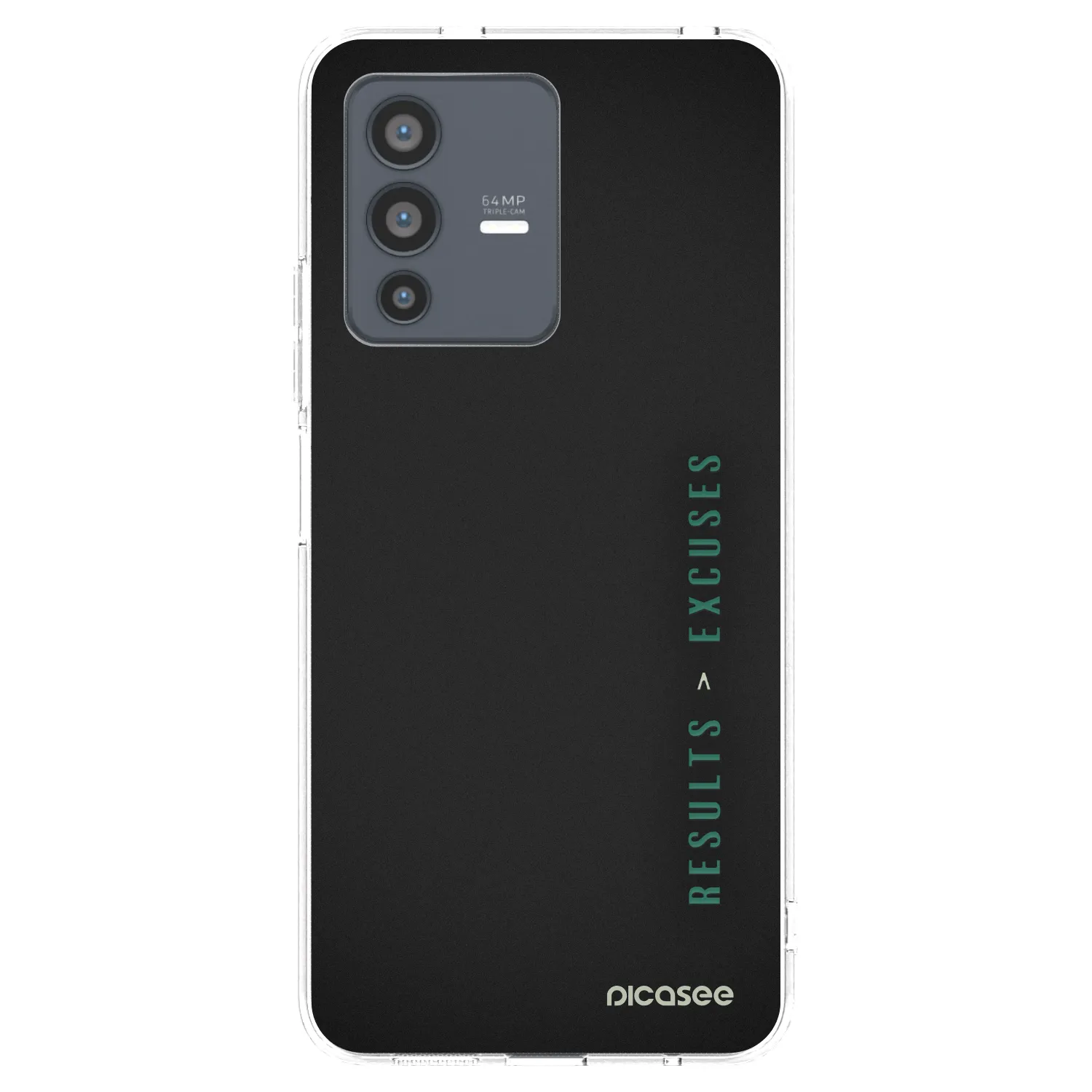 Picasee Vivo V23 5G Hülle - Transparentes Silikon - Results x Excuses
