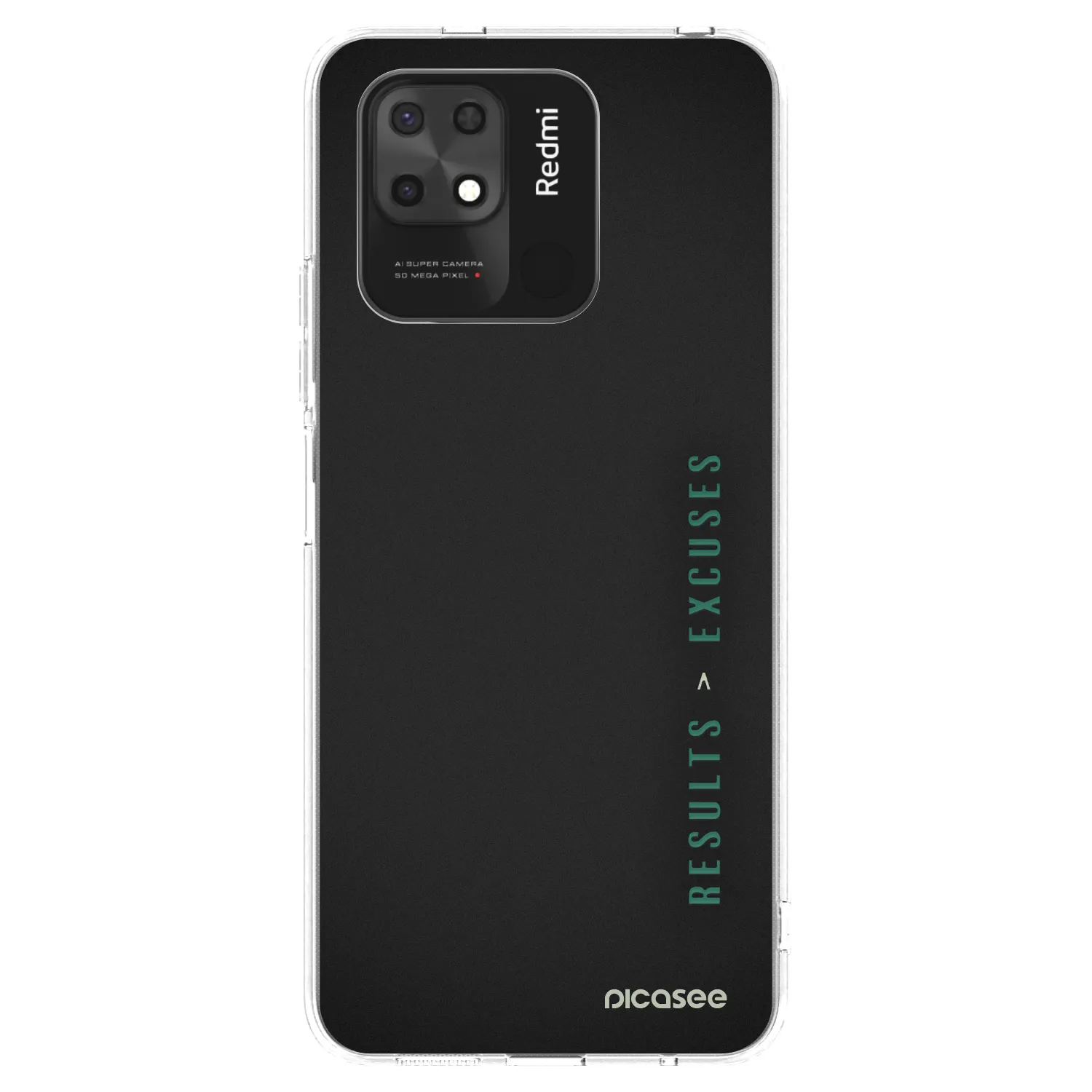 Picasee Xiaomi Redmi 10C Hülle - Transparentes Silikon - Results x Excuses