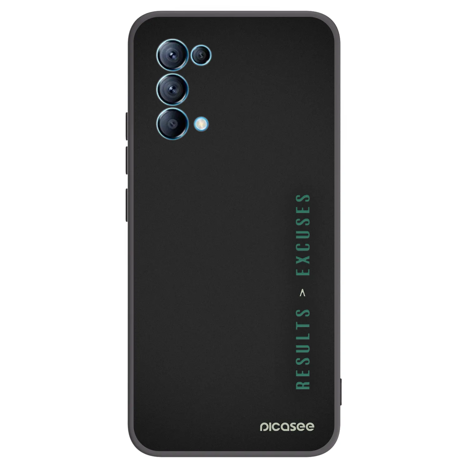 Picasee OPPO A16s Hülle - Schwarzes Silikon - Results x Excuses
