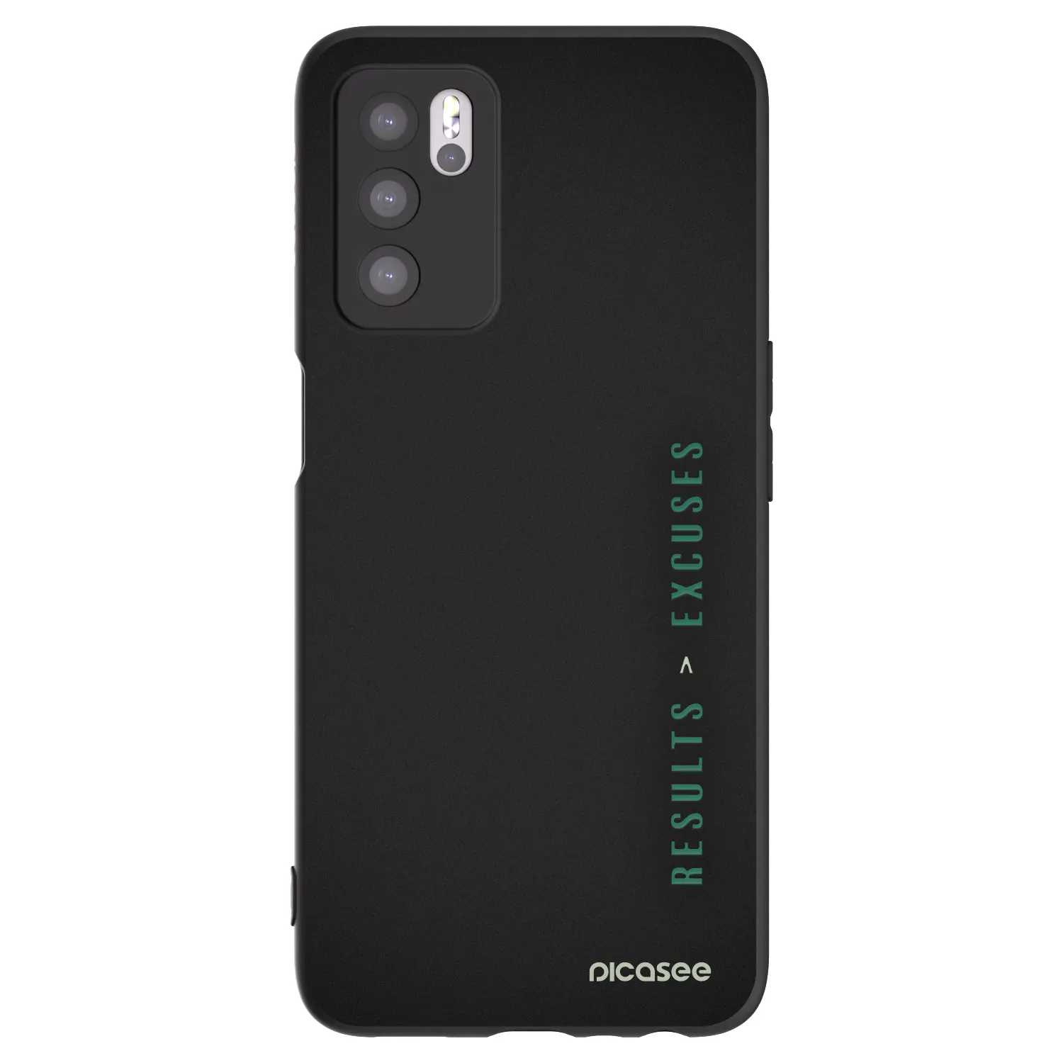 Picasee OPPO A16s Hülle - Schwarzes Silikon - Results x Excuses