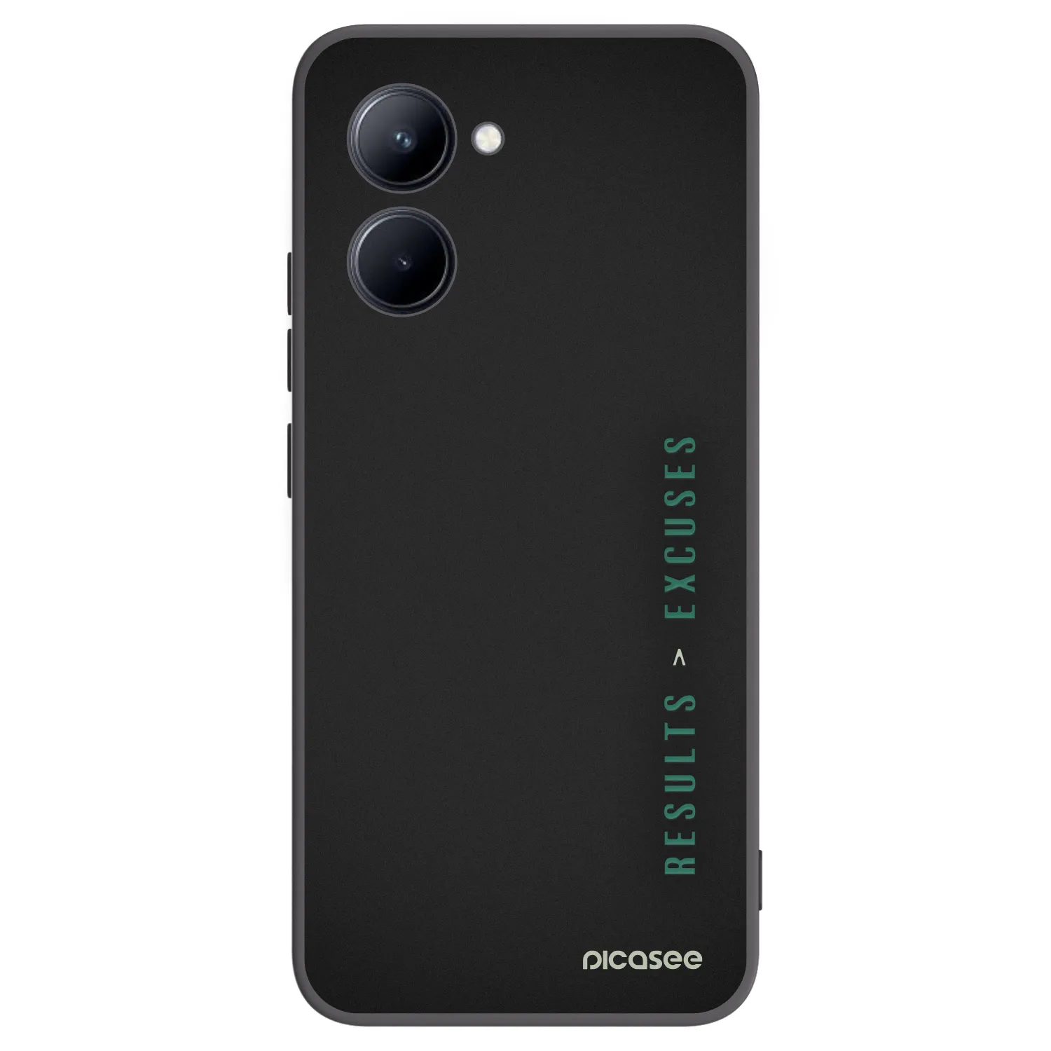 Picasee Realme C33 (2023) Hülle - Schwarzes Silikon - Results x Excuses