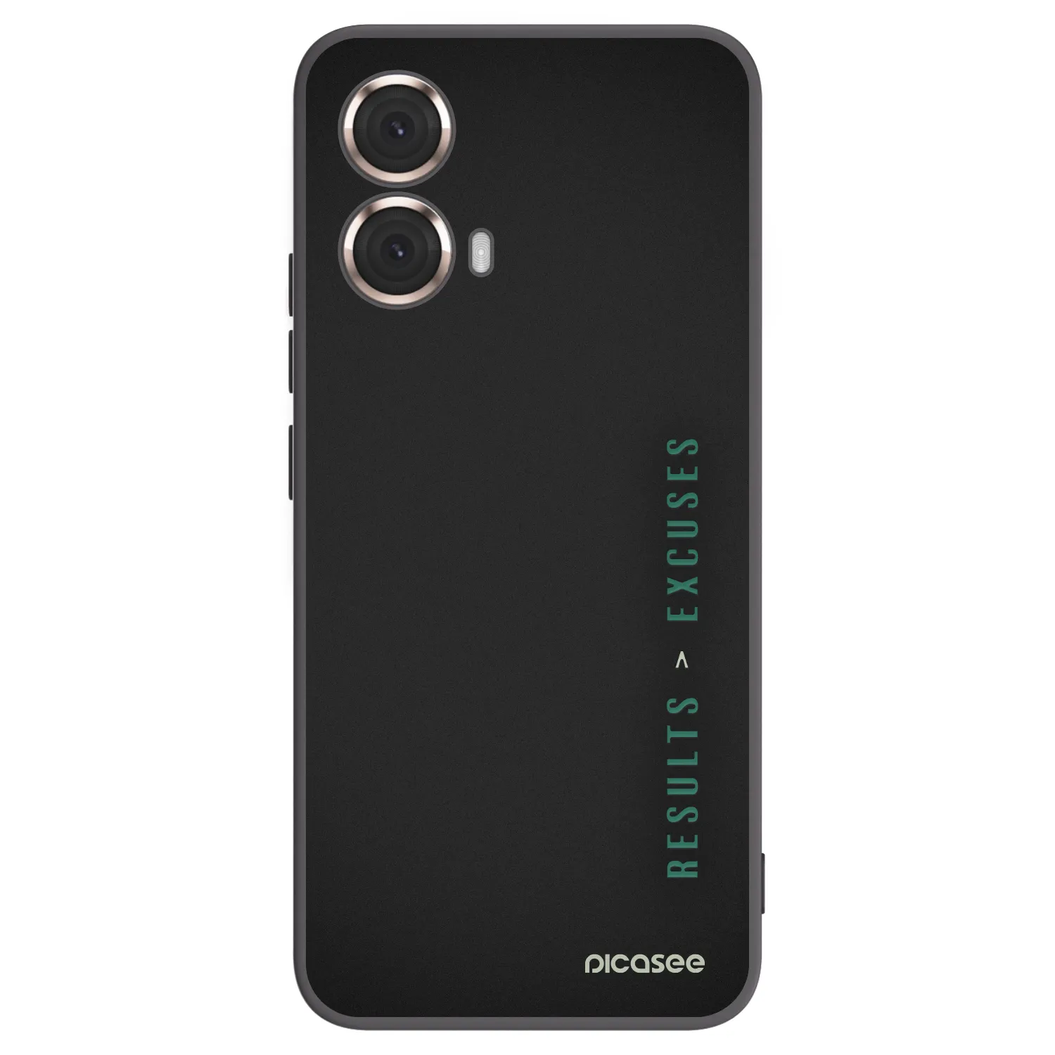 Picasee Motorola Moto G85 Hülle - Schwarzes Silikon - Results x Excuses