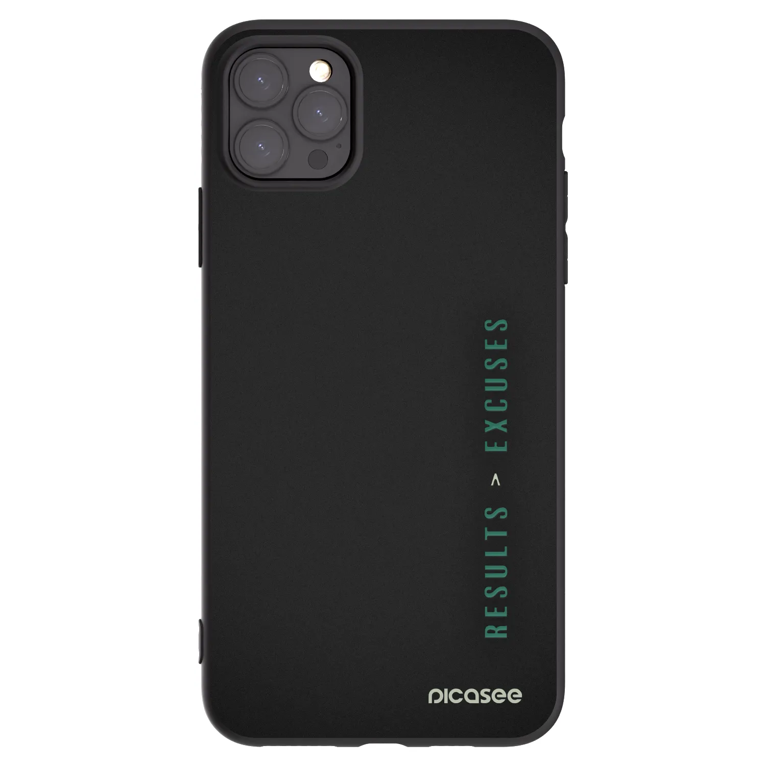 Picasee Apple iPhone 11 Pro Max Hülle - Schwarzes Silikon - Results x Excuses