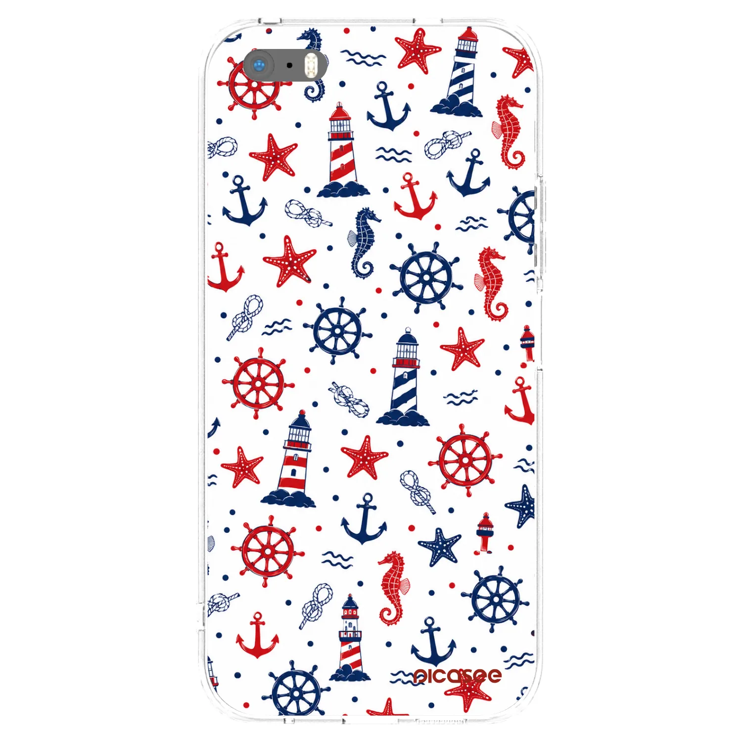 Picasee Apple iPhone 5/5S/SE Hülle - Transparentes Silikon - Sailor Vibes