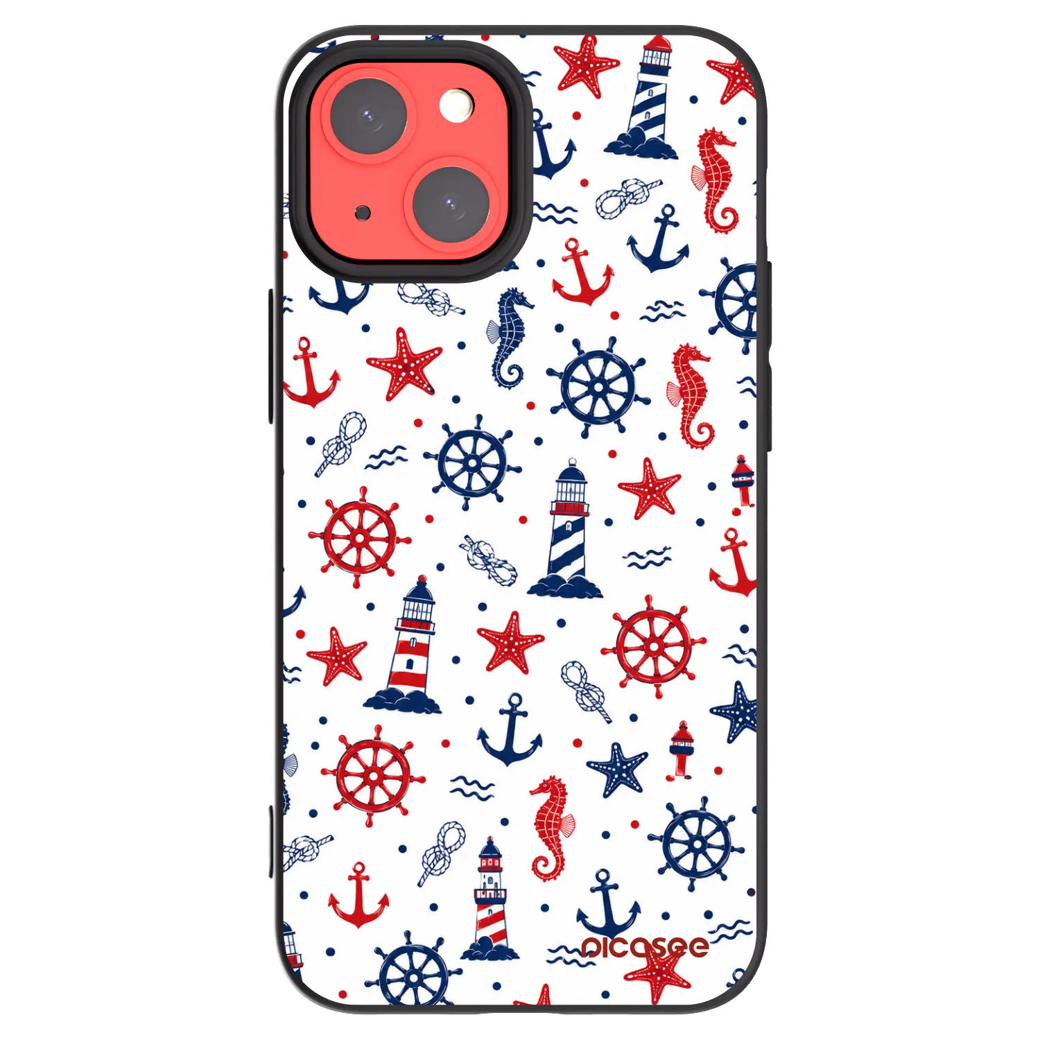 Picasee Apple iPhone 13 mini Hülle - Schwarzes Silikon - Sailor Vibes