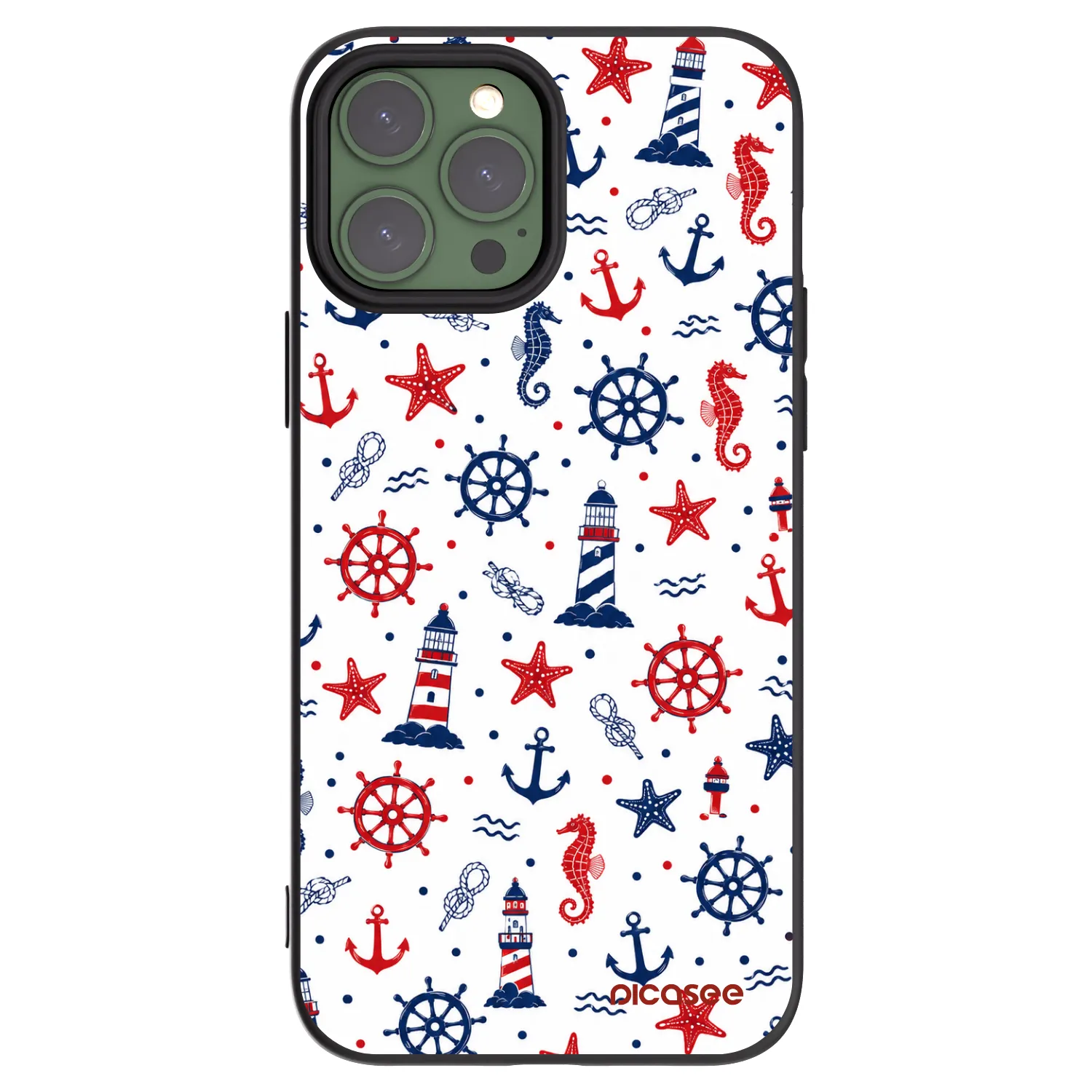 Picasee Apple iPhone 13 Pro Max Hülle - Schwarzes Silikon - Sailor Vibes