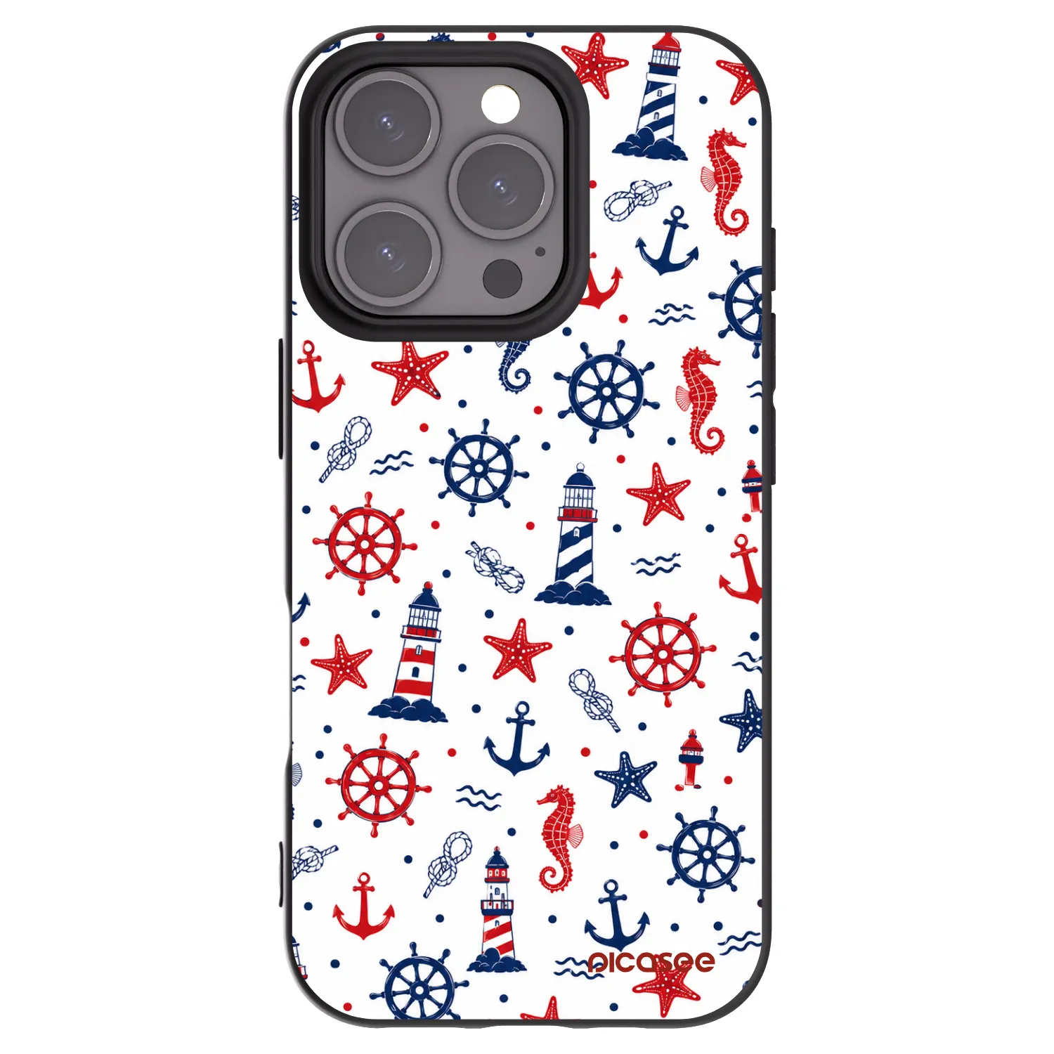 Picasee Apple iPhone 16 Pro Hülle - Schwarzes Silikon - Sailor Vibes