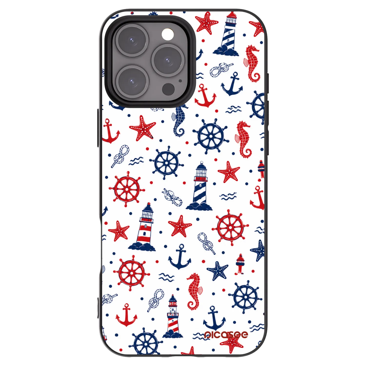 Picasee Apple iPhone 16 Pro Max Hülle - Schwarzes Silikon - Sailor Vibes