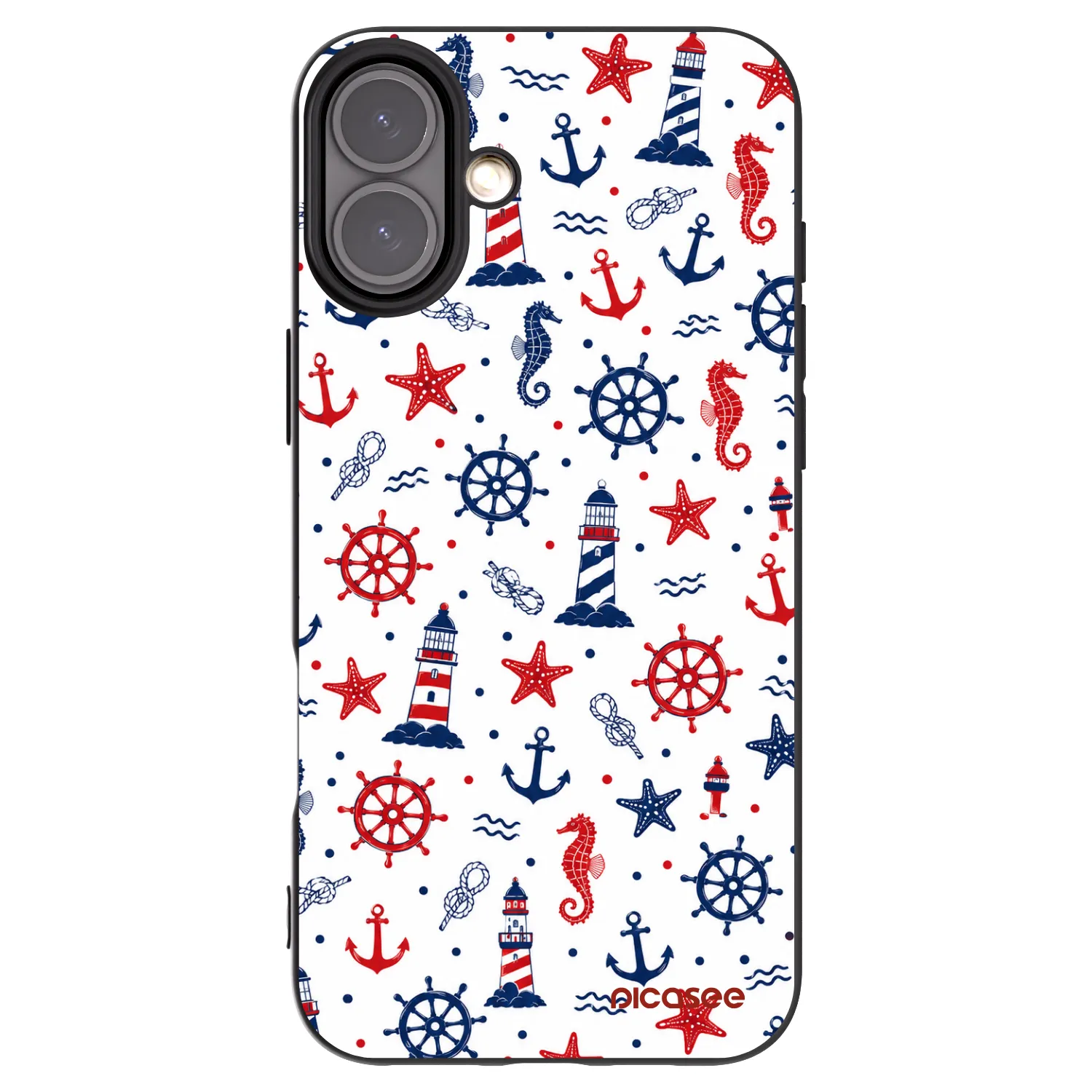 Picasee Apple iPhone 16 Plus Hülle - Schwarzes Silikon - Sailor Vibes