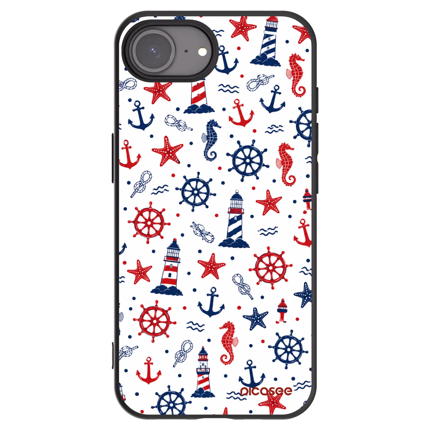 Picasee Apple iPhone 16e Hülle - Schwarzes Silikon - Sailor Vibes