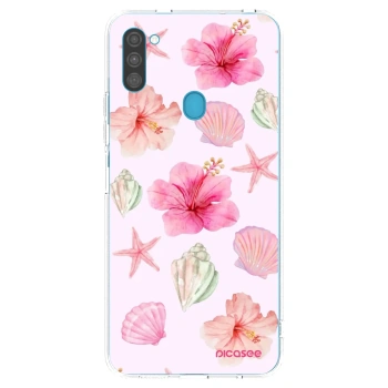 Picasee Samsung Galaxy M11 Hülle - Transparentes Silikon - Blush Lagoon
