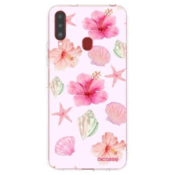 Picasee Samsung Galaxy A20s Hülle - Transparentes Silikon - Blush Lagoon